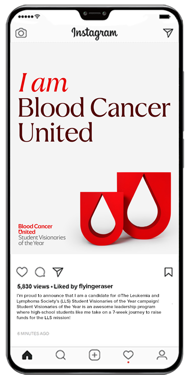 Student Visionaries of The Year Sample Social Post on Phone