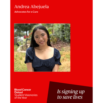 Headshot of South Texas Student Visionaries of the Year candidate Andrea Abejuela of team Advocates for a Cure.