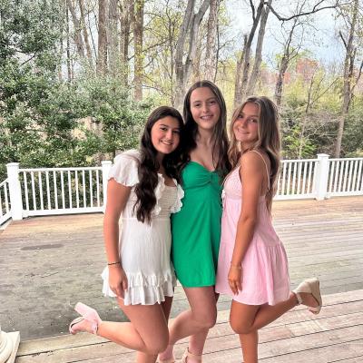 Erin Daniel, Molly Smith, and Sydney Pires for team Cancer Crushers