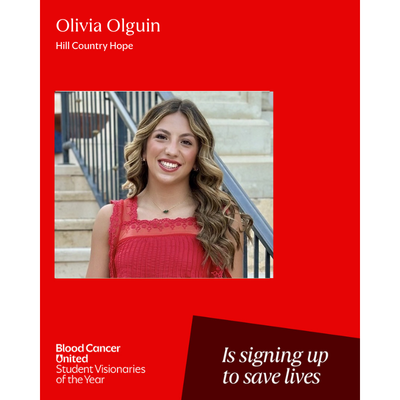 Headshot of South Texas Student Visionaries of the Year candidate Olivia Olguin of team Hill Country Hope.