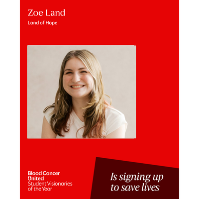 Headshot of Austin, Texas Student Visionaries of the Year candidate Zoe Land of team Land of Hope.