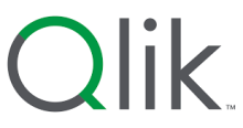 Green and grey letters spelling Qlik