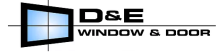 D&E Window and Door logo